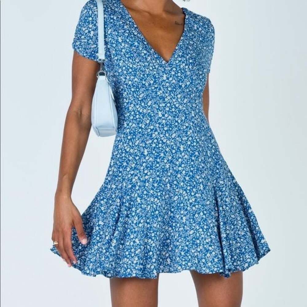 NWT Princess Polly The Sting Mini Dress Blue Size 8 - Picture 2 of 8